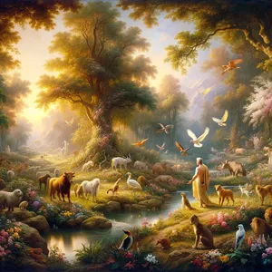 19. Herra Jumala muovasi maasta kaikki kedon eläimet ja kaikki taivaan linnut ja toi ne ihmisen luo, nähdäkseen, miksi hän ne nimittäisi; ja se, miksi ihminen kunkin elävän olennon nimitti, oli sen nimi.