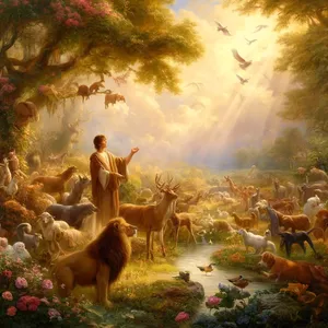 20. Ja ihminen antoi nimet kaikelle karjalle ja taivaan linnuille ja kaikille kedon eläimille; mutta ihmiselle ei löytynyt apua, joka olisi ollut hänelle sopiva.