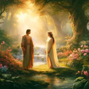 23. Ja ihminen sanoi: Tämä on nyt luu minun luistani ja liha minun lihastani; tätä kutsuttakoon naiseksi, sillä miehestä tämä on otettu.