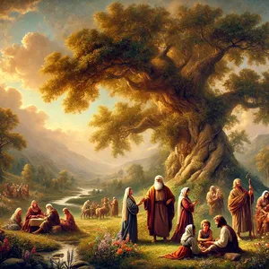 30. Ja Lamek eli Nooan syntymän jälkeen 595 vuotta ja siitti poikia ja tyttäriä.