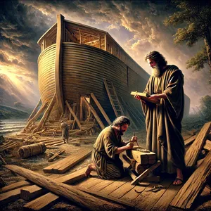 14. Tee itsellesi arkki honkapuista; tee arkkiin huoneita ja tiivistä se sisältä ja ulkoa maapiellä.