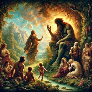 4. Siihen aikaan ja sen jälkeenkin, kun Jumalan pojat yhtyivät ihmisten tyttäriin ja nämä synnyttivät heille lapsia, oli maan päällä jättiläisiä. Nämä olivat muinaisajan mahtimiehiä, kuuluisia miehiä.