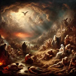 5. Kun Herra näki, että ihmisten pahuus oli suuri maan päällä ja että heidän sydämensä aivoitukset olivat kaiken aikaa ainoastaan pahat,