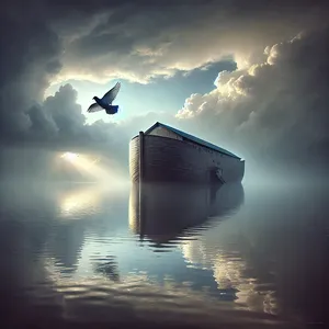 12. Hän odotti vielä toiset seitsemän päivää ja lähetti kyyhkysen; eikä se enää palannut hänen luokseen.