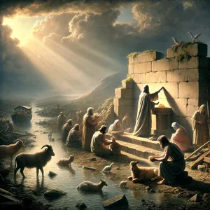 20. Nooa rakensi Herralle alttarin ja otti kaikista puhtaista eläimistä ja kaikista puhtaista linnuista ja uhrasi polttouhreja alttarilla.