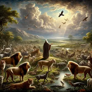 2. Pelko ja kauhu teitä kohtaan on oleva kaikilla maan eläimillä, kaikilla taivaan linnuilla, kaikella, mikä maassa liikkuu, ja kaikilla meren kaloilla; ne on annettu teidän käsiinne.